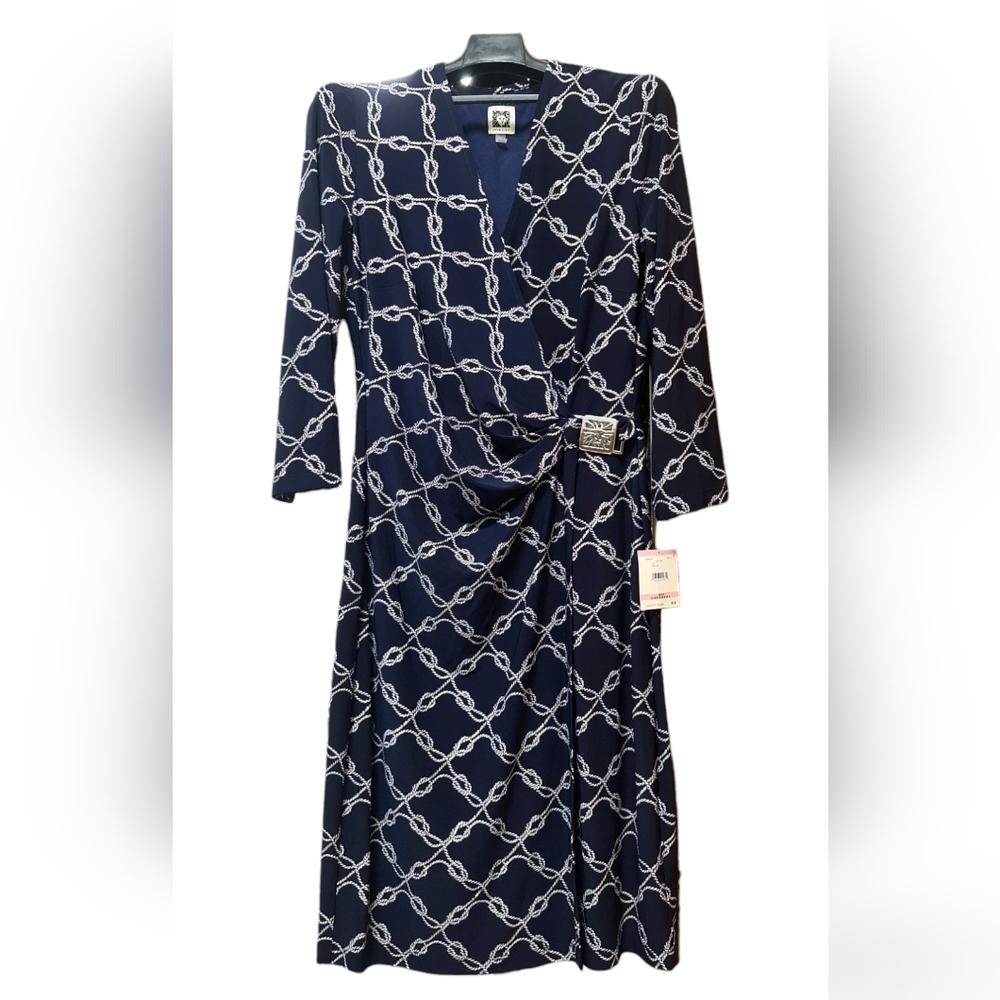 Anne klein faux wrap dress size 6